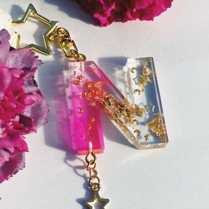 Custom resin letter “N” keychain
